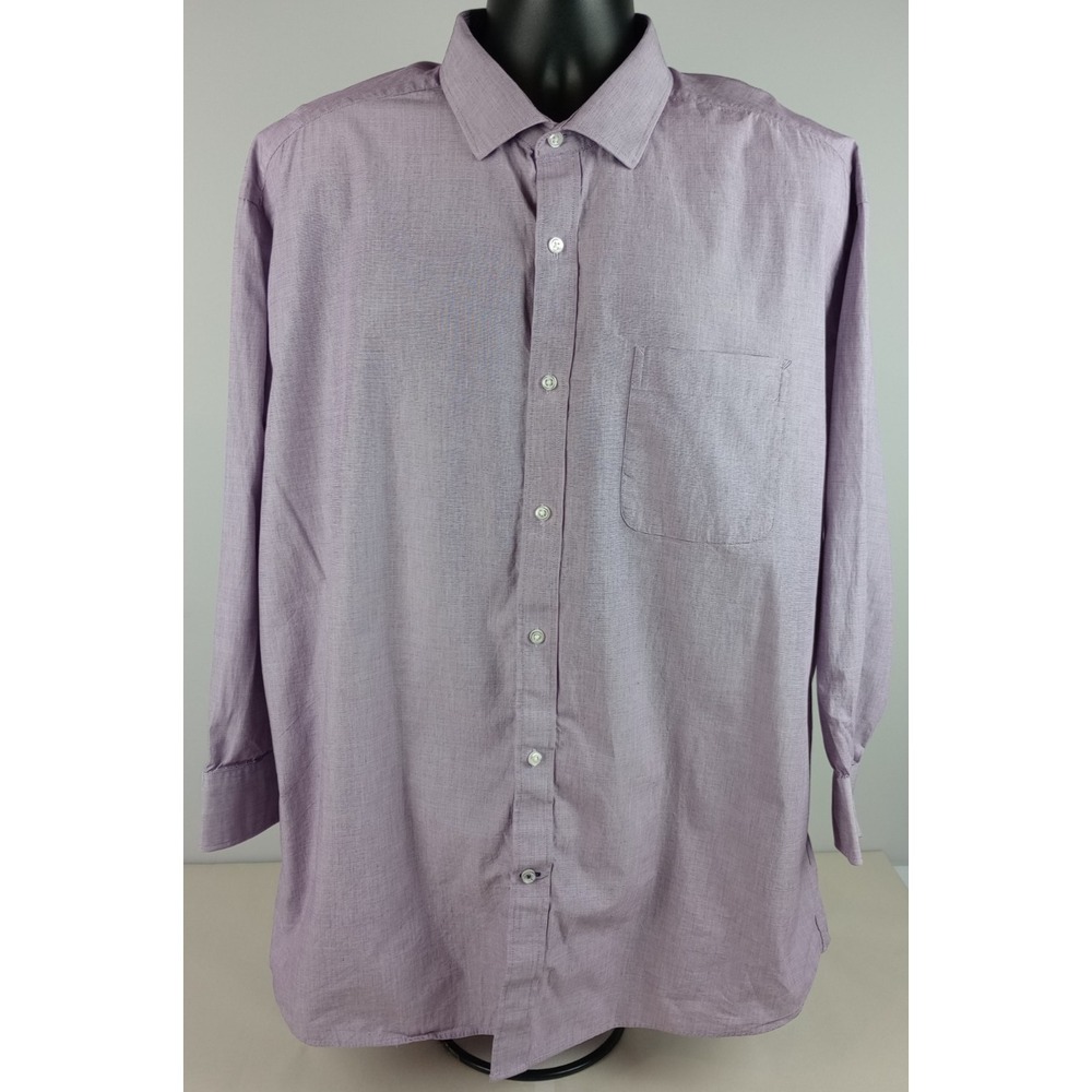 Tommy Hilfiger Mens 2XL Lavender Long Sleeve Button Up Dress Shirt